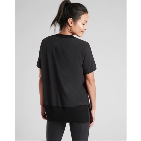 Athleta NWT Zephyr Black Tee - Picture 3 of 9